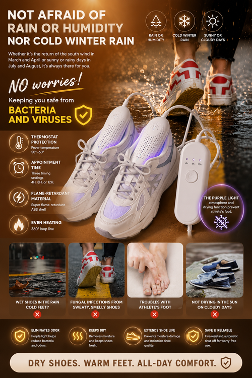 Dreepor shoe dryer features